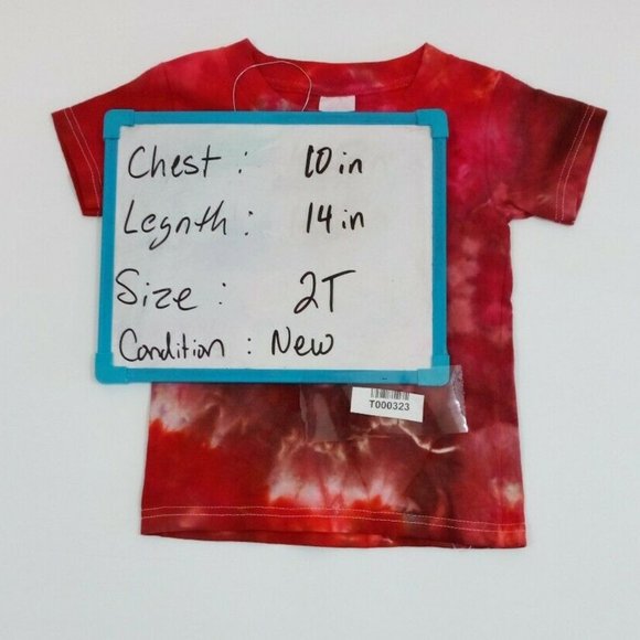 Hand Dyed Tie Dye Tee Cotton Jersey  Shirt Kids 2T - Picture 3 of 3